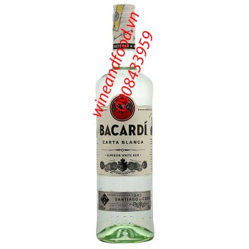 Rượu Rum Bacardi Carta Blanca Trắng 750ml