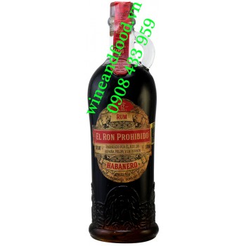 Rượu Rum El Ron Prohibido Habanero 70cl