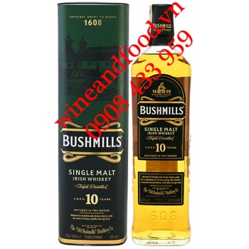 Rượu Irish Whiskey Bushmills Single Malt 10 năm