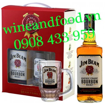 Rượu Jim Beam Kentucky Straight Bourbon Whiskey hộp quà