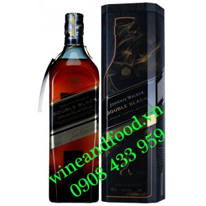 Rượu Whisky Double Black Johnnie Walker hộp thiếc 1 Lít