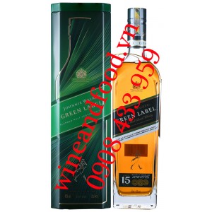 Rượu Whisky Green Label 15 năm hộp thiếc 750ml