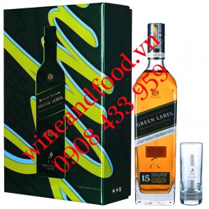 Rượu Whisky Green Label hộp quà