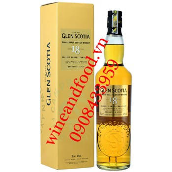 Rượu Whisky Glen Scotia Single Malt 18 năm