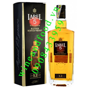 Rượu Whisky Label 5 12 năm 75cl