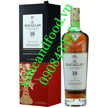 Rượu Whisky The Macallan Sherry Oak Cask 18 năm