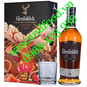 Rượu Whisky Glenfiddich Single Malt 18 năm hộp quà