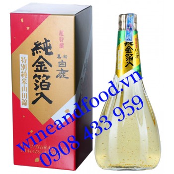 Rượu Sake Hakushika vảy vàng 720ml