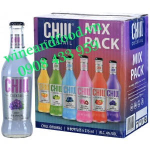 Nước Cocktail Chill vị Nho Grape thùng 12 chai 275ml