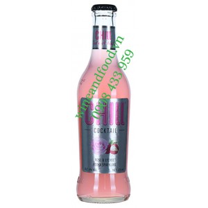 Nước Cocktail Chill vị hoa hồng vải Rose & Lychee thùng 12 chai 275ml 