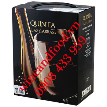 Rượu vang bình Quinta Las Cabras 3l