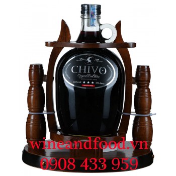 Rượu vang Chivo Cabernet Sauvignon kệ gỗ 1L5