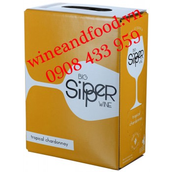 Rượu vang Big Sipper Tropical Chardonnay bịch 3 Lít