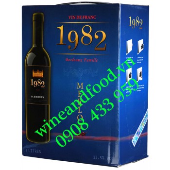 Rượu vang 1982 Merlot hộp 3 Lít
