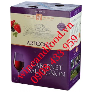 Rượu vang Ardeche Cellier Du Pont d'arc Cabernet Sauvignon 3l