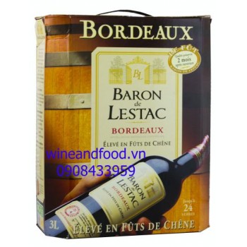 Rượu vang Bordeaux Baron de Lestac 3l