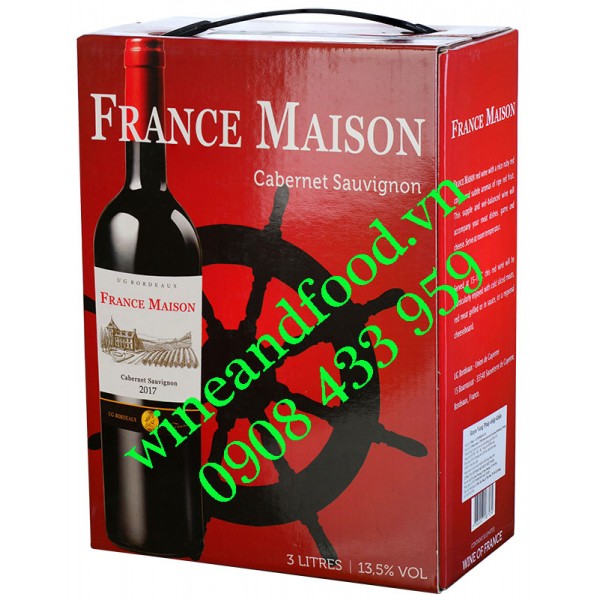 Rượu vang France Maison Cabernet Sauvignon bịch 3 Lít