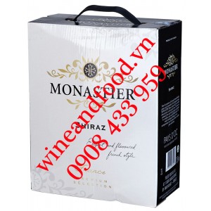 Rượu vang Monastier Shiraz bịch 3 Lít