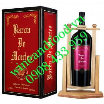 Rượu vang Baron De Montes Cabernet Sauvignon kệ gỗ 1L5