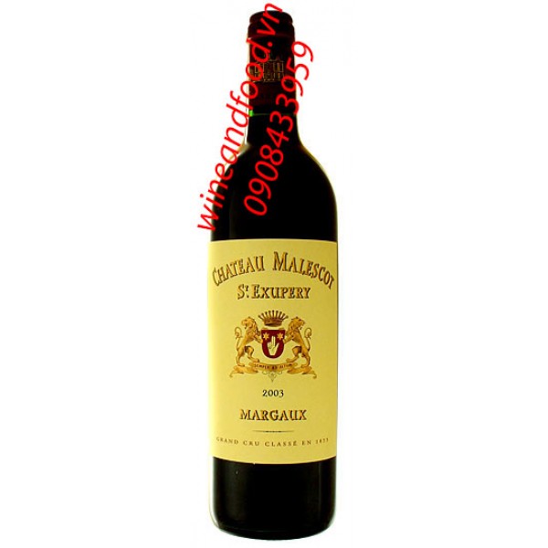 Rượu vang chateau Malescot St Exupery Margaux 3ème Cru Classe 2016
