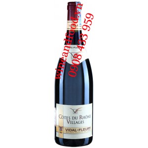 Rượu vang Côtes du Rhône Villages Vidal Fleury 750ml