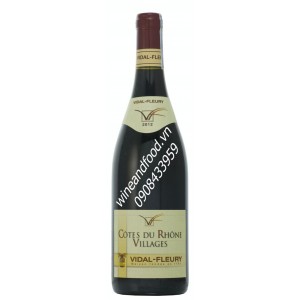 Rượu vang đỏ Cotes Du Rhone Villages 2012