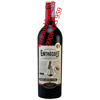 Rượu vang Entrecôte Gourmet Pere & Fils Merlot Cabernet Sauvignon Syrah