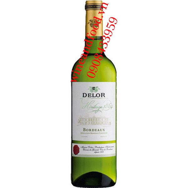 Rượu vang Delor Heritage 1864 trắng 750ml