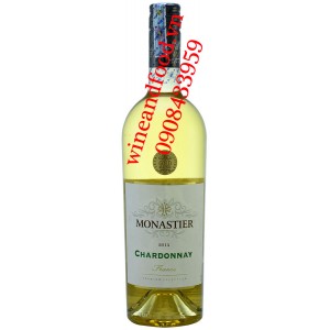 Rượu vang Monastier Chardonnay trắng 750ml