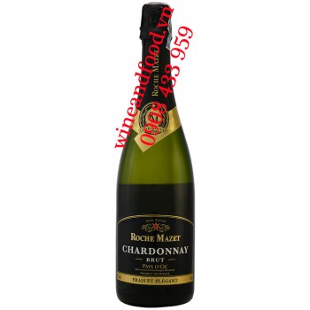 Rượu vang nổ Roche Mazet Pays D'oc Chardonnay Brut 750ml