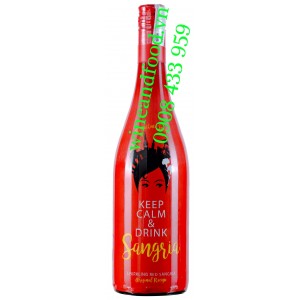 Rượu vang đỏ Sparkling red Sangria Keep Calm & Dink 750ml