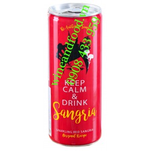 Rượu vang đỏ Sparkling red Sangria Keep Calm & Dink lon 250ml