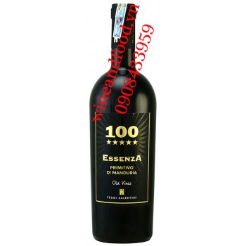 Rượu vang 100 Essenza Primitivo Di Manduria 750ml