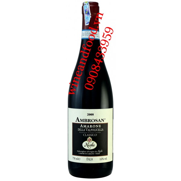 R u vang Ambrosan Amarone Della Valpolicella Nicolis