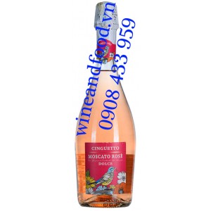 Rượu vang nổ Cinguetto Moscato Rose