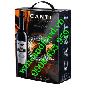 Rượu vang Canti Negroamaro Primitivo Puglia bịch 3 Lít