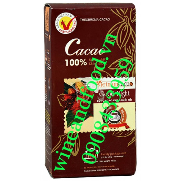 Bột cacao nguyên chất không đường Chào Buổi Tối 150g