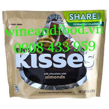 Socola sữa Hạnh Nhân Hershey's Kisses Share Pack 283g