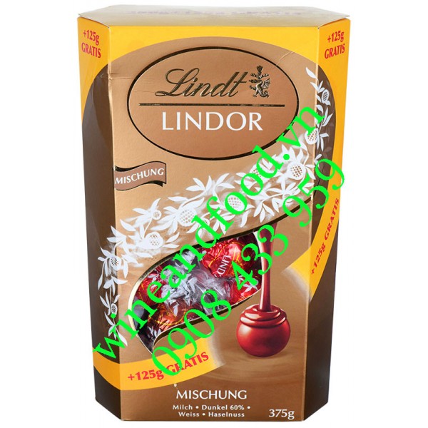 Kẹo socola sữa Lindt Lindor Mischung 375g