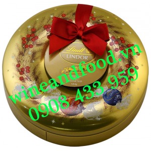 Socola Lindt Lindor hộp thiếc tròn 284g