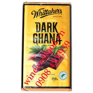 Socola đen Dark Ghana Whittaker's 72% thanh 250g