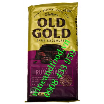 Socola đen Cadbury Old Gold Rum Raisin 180g