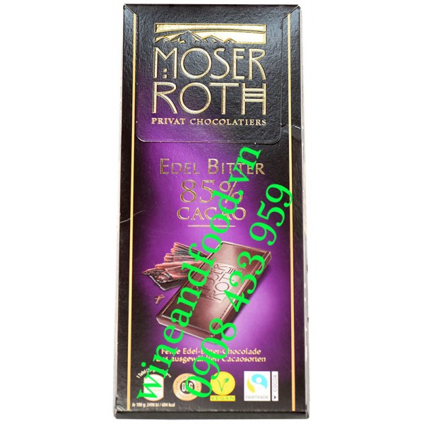 Socola đen Moster Roth Edel Bitter 85% 125g