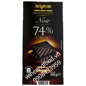 Socola đen Scholetta Noir 74% 100g