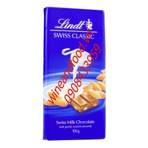 Socola sữa hạnh nhân Lindt 100g