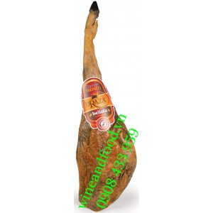 Đùi heo muối Jamon Iberico Bellota Deraza đùi sau có xương 36 tháng