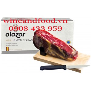 Hộp đùi heo muối Mini Jamón Serrano Alazor 1kg