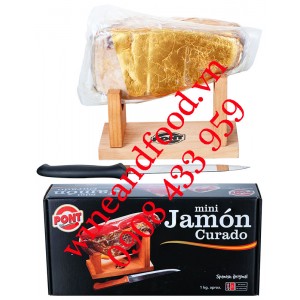 Thịt đùi heo muối Tây Ban Nha Mini Jamón Curado Pont 1kg