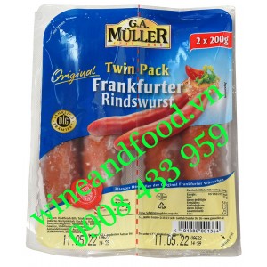 Xúc xích Đức Twin Pack Frankfurter Rindswurst G.A Muller 400g