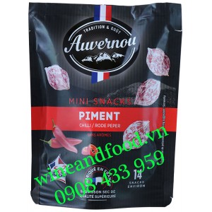 Xúc xích khô Mini Snacks vị ớt Auvernou 75g